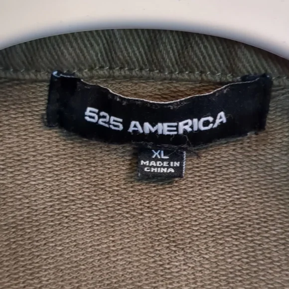 525 French Terry Olive Drab Green Denim Jacket XL - Picture 2 of 12